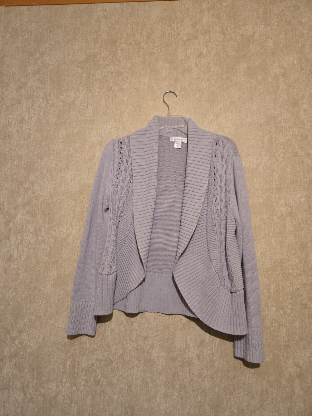 Christopher & Banks Gray Open-Front Shawl Collar Cardigan Size M